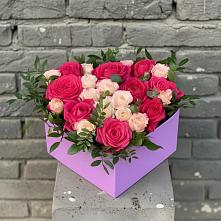 Цветочная композиция из Розы в коробке в Бердяуше