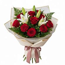Букет цветов из:  Лилии и Розы в Бердяуше