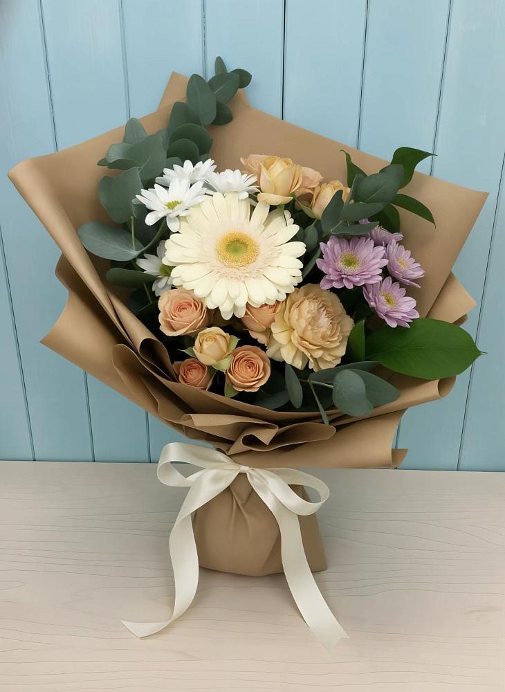 Букет цветов из: Герберы и Хризантемы в Бердяуше