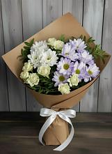 Букет цветов из:  Хризантемы и Розы в Бердяуше