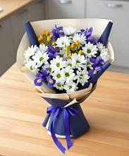 Букет цветов из:  Розы, Ирисы и Хризантемы #REPLACE_PRED# Бердяуше