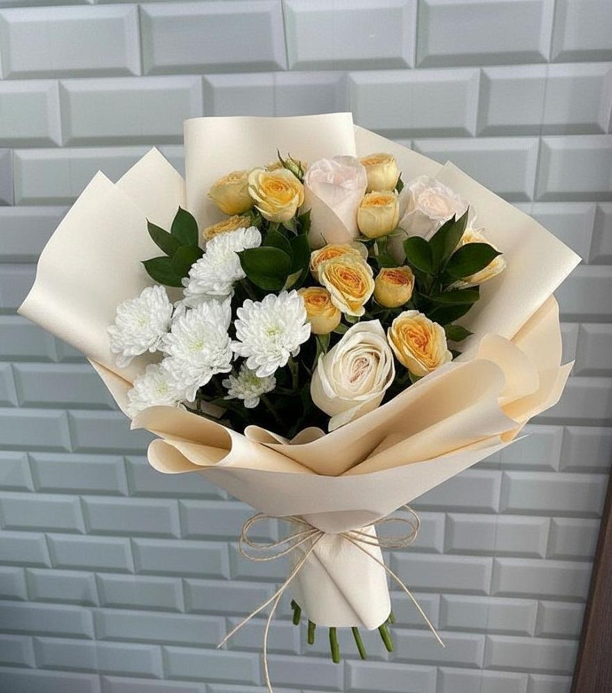 Букет цветов из: Розы и Хризантемы в Бердяуше