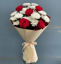 Букет цветов из:  Розы и Хризантемы в Бердяуше