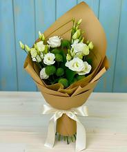 Букет цветов из:  Хризантемы и Лизиантусы #REPLACE_PRED# Бердяуше