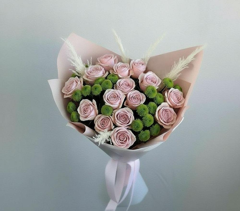 Букет цветов из: Розы и Хризантемы в Бердяуше