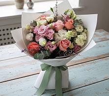 Букет цветов из:  Розы, Лизиантусы и Гвоздики #REPLACE_PRED# Бердяуше