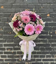 Букет цветов из:  Герберы и Хризантемы в Бердяуше