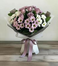 Букет цветов из:  Хризантемы и Розы в Бердяуше