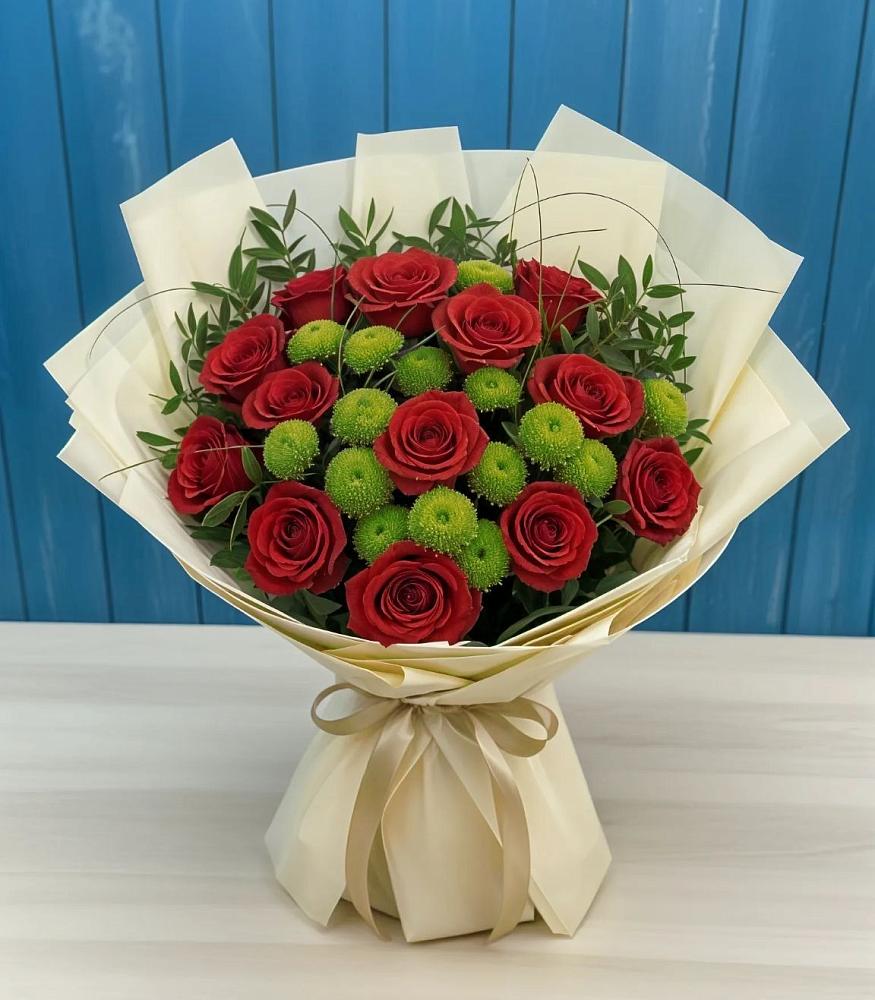 Букет цветов из: Розы и Хризантемы в Бердяуше