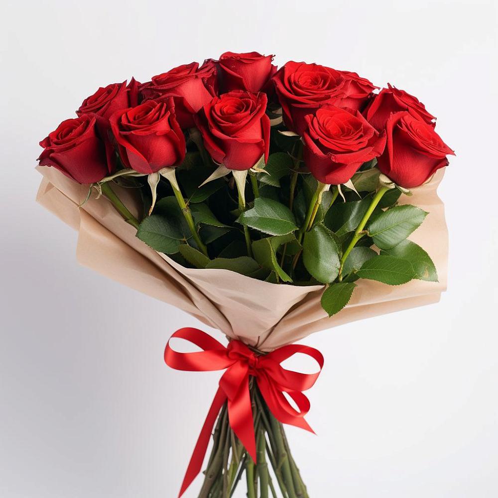 Букет 11 Красных роз Эдлесс Лав в Бердяуше