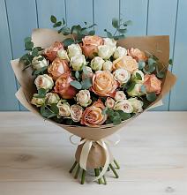 Букет цветов из:  Альстромерии и Розы в Бердяуше